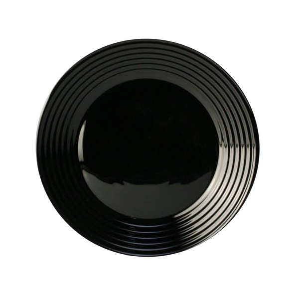 Luminarc L7614- Assiette plate 27cm Harena Noir Lot de 6