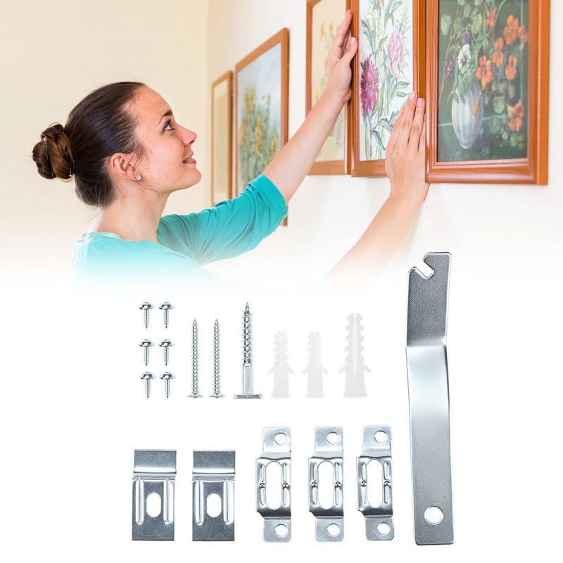 QWORK Frame Lock Security Hanging Kit with T-Head Screws -