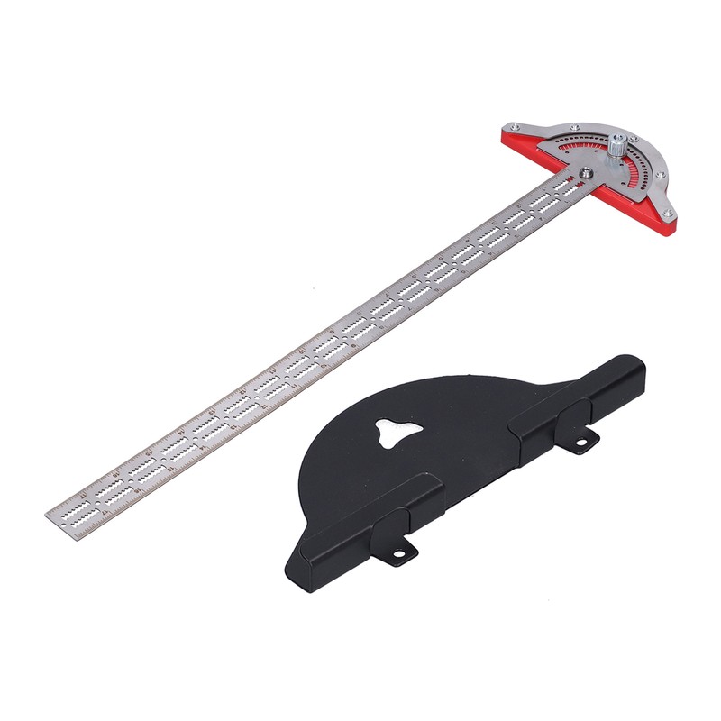 Woodworker Edge Ruler Protractor Portable Stainless Steel Angle Measuring Tool