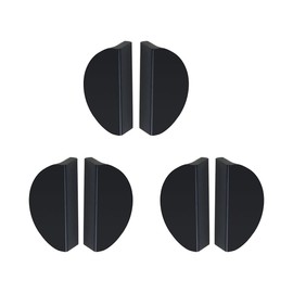 Skyscraper 6 Pack Round Triangle Shape Stainless Steel Metal Kitchen Cabinet Hardware Drawer Pulls Knobs (64mm/2.52inch (Round, Black)