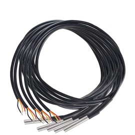 Hailege 5pcs Temperature Sensor Temperature Sensor Stainless Steel Package Waterproof