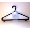 HABIT Premium Black Plastic 8 Coat Hangers - Wardrobe Organiser