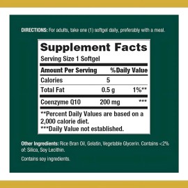 Natures Bounty CoQ-10, 200mg 80 cpsulas blandas, La coenzima Q-10 es uno de los principales suplementos recomendados para ayudar a promover la salud  