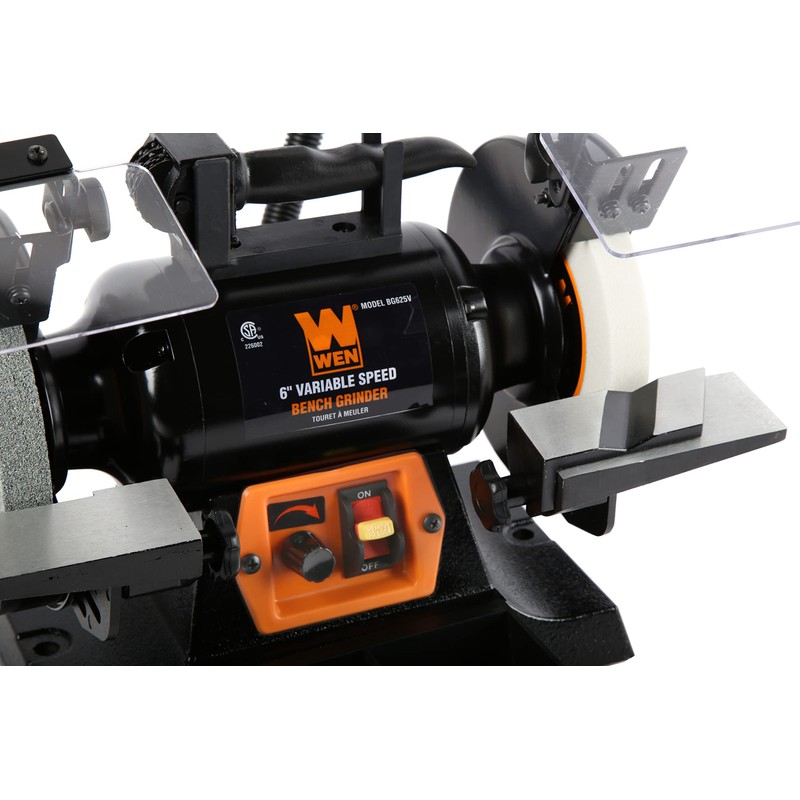 WEN BG625V 2.5-Amp 6-Inch Variable Speed Bench Grinder with Flexible