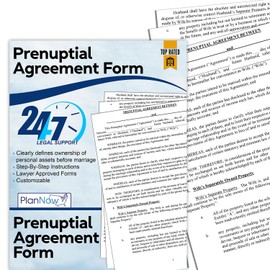 PlanNow Prenuptial Agreement Form | Custom Legal Form | Hassle-Free Step-by-Step Instructions | Attorney-Approved | Complete in Minutes