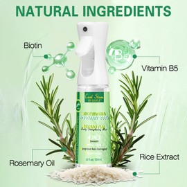Rice Water Rosemary Spray - Rosemary & Rice Water Spray For Women & Men, Dry, Weak Hair, Thickening, Daily Strengthening Mist Hair Care Product for All Hairs Types (10 fl oz)