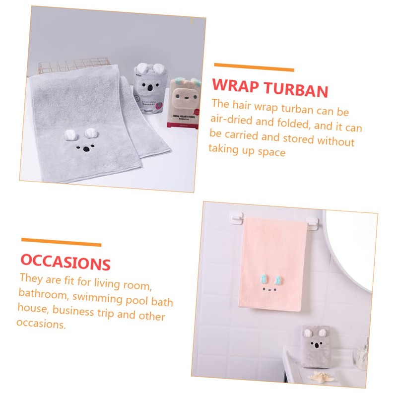 OHPHCALL Microfiber Hair Dry Towel Soft Absorbent Quick Dry Hair