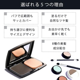 Hide Gray Hair Foundation with Puff, Refine for Women and Men (Refill)