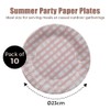 schone Summer Party Paper Plates – 10 Pack 23cm Gingham