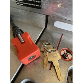 Zing Green Products 7397 Electrical Plug Lockout Device for Electrical Cord, Fits 2- and 3-Pronged Plugs, Keyed Different, Includes 2 Keys, Red