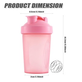 huiyoujiu Protein Shaker Bottle, Supplements Shakers with Mixing Ball, Portable Workout Water Cup with Leakproof Flip-on Lid, 400ml Fitness Milkshake Bottle for Gym, Sports, Fitness