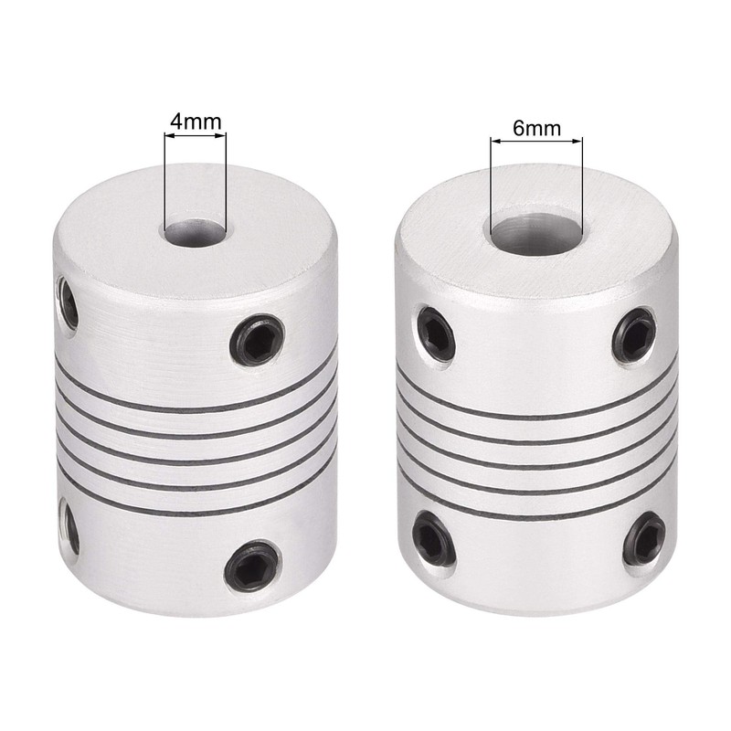 sourcing map 5 Pieces 4 mm to 6 mm Aluminium