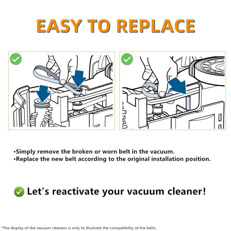 For BISSELL Replacement Belt Set For Bissell 3071 Powerforce Powerbrush