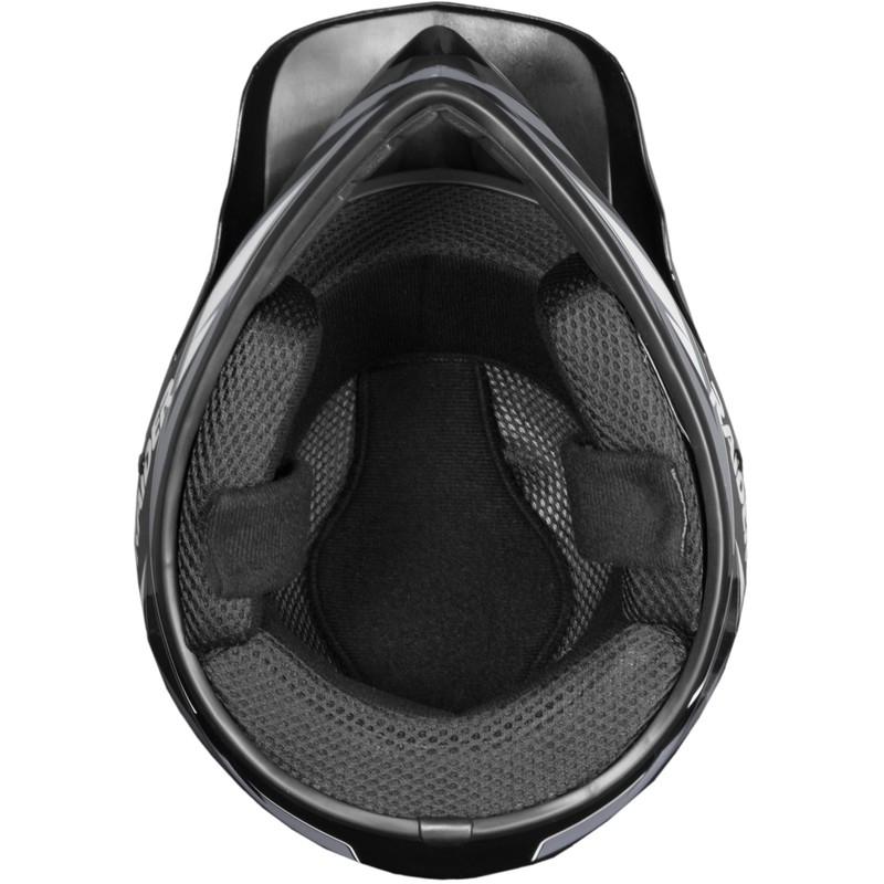 Raider 2131915 GX3 Unisex-Child MX Off-Road Helmet (Black/Silver, Youth Large)
