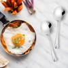 JIYIN Large Serving Spoons, 2 Pcs Stainless Steel Silver Soup