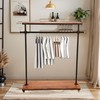 Diwhy Industrial Pipe Clothing Rack, Pine Wood Shelving, Shoes Rack