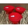 Tupperware New Tupperware Set 3 Beautiful Red & White Colors