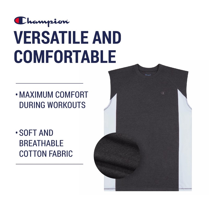 Champion Big and Tall Muscle T Shirts for Men -