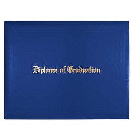 GradClassical Imprinted Diploma Cover 8.5''x 11'' Smooth Certificate Holder (Royal)