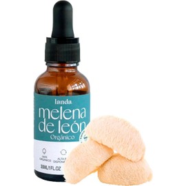 Landa Adaptógenos™ Extracto de Hongo Melena de León 10:1 – Líquido 100% Orgánico | Apoyo Cognitivo, Neurológico y Digestivo | Alta Potencia | 30 ml | Antiestrés y Antiansiedad Natural