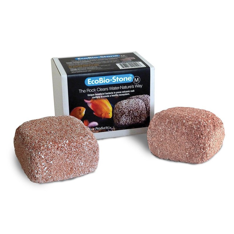 EcoBio-Block 2-Pack Stone for Aquariums, Medium - Natural Water Clarifier