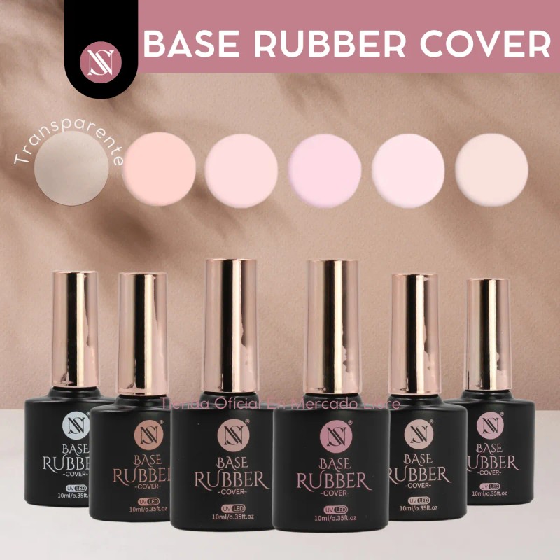 Caja De 6 Esmaltes Rubber Para Uñas, 10ml C/u. Studio