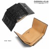 EVERSOUL Men's Compact Wallet Coin Purse, Crocodile Trifold Leather, Genuine