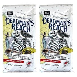 Raven's Brew Coffee High Caffeine Coffee Dark Roast Whole Bean – Deadman's Reach 2-pack of 12oz