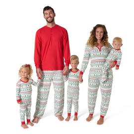 Gerber Unisex Baby Holiday Family Matching Pajamas, Oh What Fun Fairisle