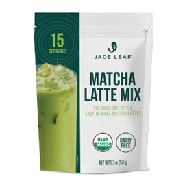 Jade Leaf Matcha Latte Mix Ligeramente Endulzado con Azúcar de Caña, 150 g  Sin saborizantes, edulcorantes artificiales ni conservadores aporta 20 a  