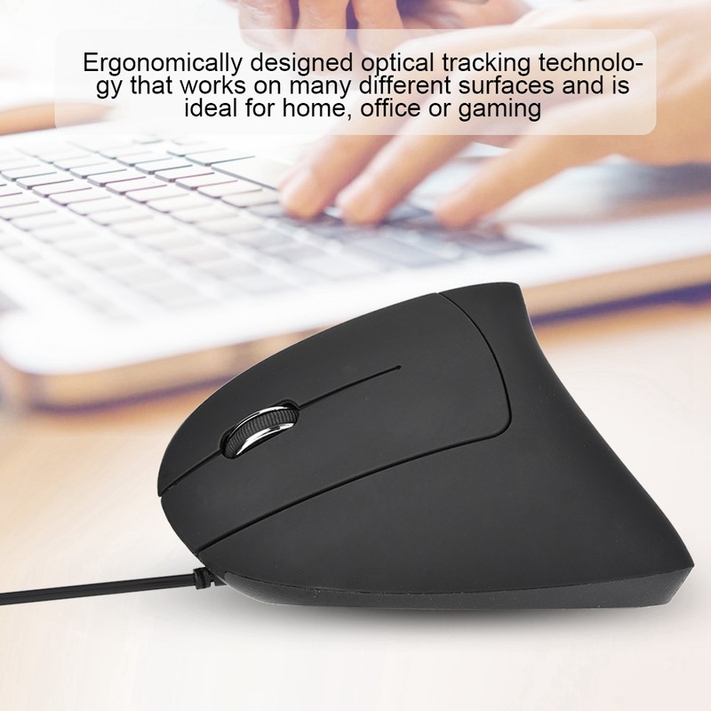 USB Wired Left Hand Vertical Mouse Ergonomic Gaming Mouse Wrist