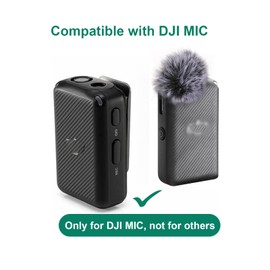 YBSCJHGR 4-Pack Windscreens for DJI MIC Wireless Lavalier Microphones, Mic Pop Filter for Wind & Noise Reduction, Furry Wind Muff