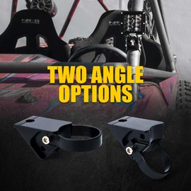 Xprite 2 Inch Roll Bar Mounting Brackets, Universal Adjustable LED Light Bar Brackets, Roll Cage & Bull Clip Holder for UTV ATV Can Am Maverick X3 Polaris RZR XP and More Models