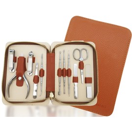 11 in 1 Manicure Set with Case Professional Manicure Tool Kit, anicure Sets Pedicure Kits Stainless Steel Nail Clipper Personal Care Tools with PU Leather Case, MK4203