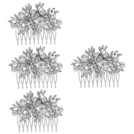 FOMIYES 4pcs Elegant Bridal Hair Comb Pearl Jewelry for Wedding Side Comb for Bachelorette