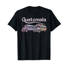 Chicken Bus Guatemala Chapin Quetzal Antigua Tikal 502 Pink T-Shirt