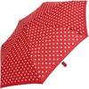 Knirps Slim Duomatic Polka Dots Pocket Umbrella Red White in