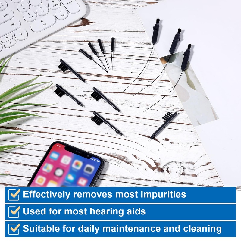 12pcs Hearing Aid Cleaning Kit, Hearing Aid Cleaning Tools Include