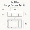 Blue Ginkgo Large 12-Drawer Cabinet – Stackable Clear Organizer for