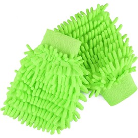 Set de 2 Guante de Lavado de Autos, Guante de Lavado de Microfibra de Chenilla (2 Pack)