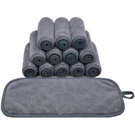 Paños desmaquillantes para cara, ojos, labios, almohadillas desmaquillantes reutilizables, paños de limpieza facial de microfibra suave, 6 x 12...    