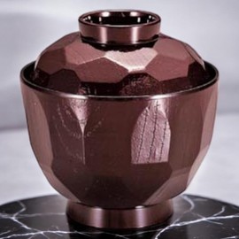 J-kitchens 3.0 Mini Tortoise Shell Small Suction Bowl (Soup Bowl, Bowl, Bowl, Lacquerware) (Lid), Shintami, 3.5 x 3.5 x 3.7 inches (9 x 9 x 9.3 cm), ABS Resin, Made in Japan