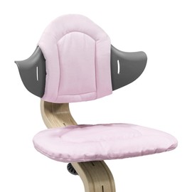 Stokke Nomi Cushion, Grey Pink - Adds Softness & Comfort to The Nomi Chair & High Chair - Easy to Attach & Remove - for Ages 6+ Months - Reversible & Machine Washable
