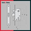 KOTARBAU® Hook Lock Mortise Lock Sliding Gates 72/40 Guide Pin