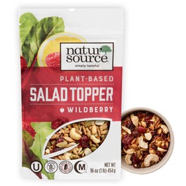naturSource Salad Topper Wildberry - Salad Toppings, Salad Mix, Salad Toppers Seeds and Cranberries, Crunchy, Mixed Seeds for Salad, Oatmeal or Yogurt, Natural, Gluten Free - 16 Oz (1 Lb)