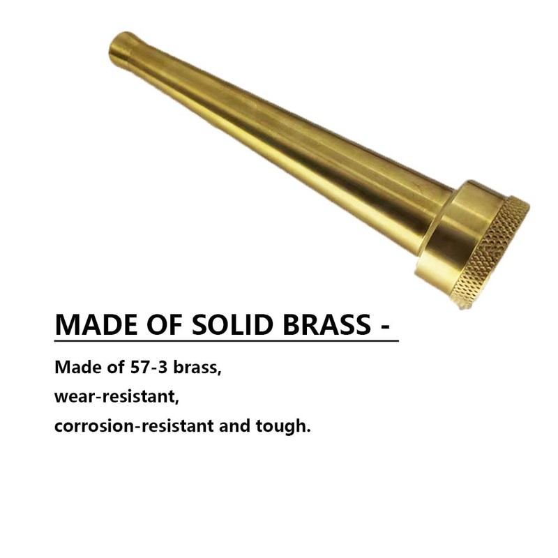 KOMANDE 6 Inch Brass Garden Water Hose Nozzle Jet, 3/4