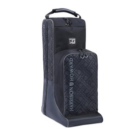 Harrison Howard Tall Boot Bag Equestrian Boot Travel Bag for Storing Helmet, Horse Whip Accessories Boot Storage Bag Black