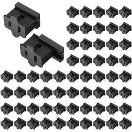 60PCS Christmas Light Female Vampire Plug,SPT-1 Black Gilbert Plug Zip Plug,Slip On Electric Plug for Holiday Lights Party Decoration (Female)