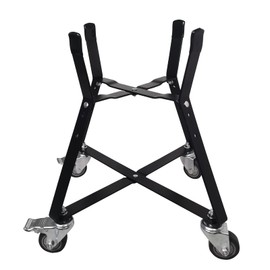 Quantfire Small Big Green Egg Nest, Grill Stand for Big Green Egg Accessories, Rolling Nest with Heavy Duty Locking Caster Wheels Powder Coated Steel for BGE Smoker Kamado Joe Accessories