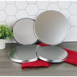 Reston Lloyd Electric Stove Burner Covers, Set of 4, Stainless Steel Look